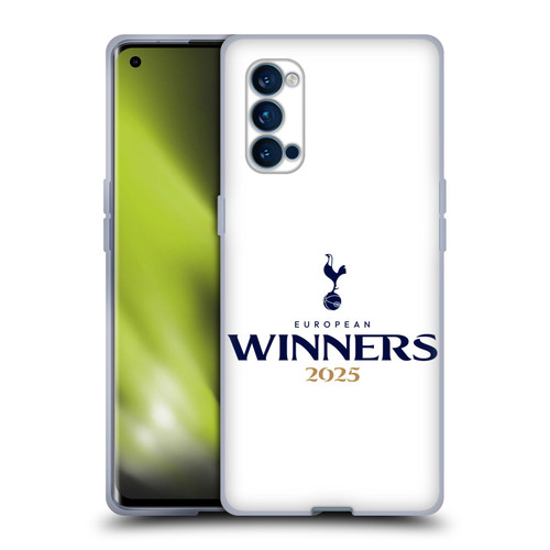 Tottenham Hotspur F.C. 2025 European Winners White Soft Gel Case for OPPO Reno 4 Pro 5G