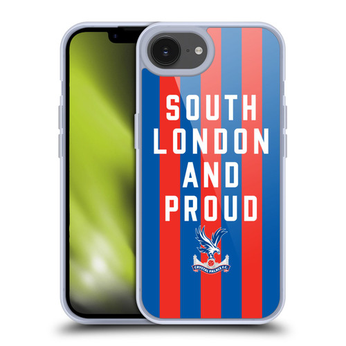 Crystal Palace FC 2025 Cup Final South London & Proud Soft Gel Case for Apple iPhone 16e