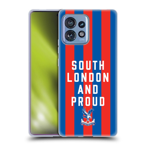 Crystal Palace FC 2025 Cup Final South London & Proud Soft Gel Case for Motorola Moto Edge 40 Pro/Plus 2023