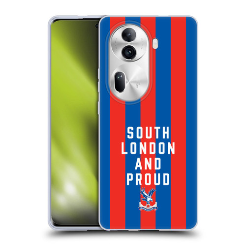 Crystal Palace FC 2025 Cup Final South London & Proud Soft Gel Case for OPPO Reno11 Pro