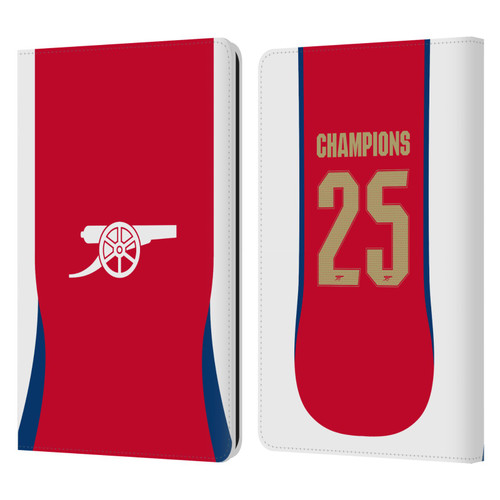 Arsenal FC 2025 Women's Champions Home Leather Book Wallet Case Cover For Amazon Kindle Paperwhite 1 / 2 / 3