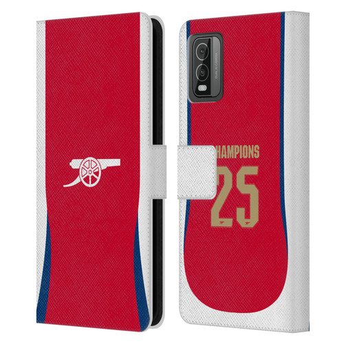 Arsenal FC 2025 Women's Champions Home Leather Book Wallet Case Cover For Nokia C210