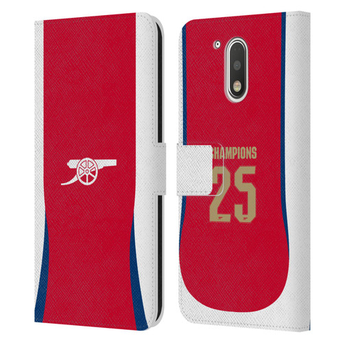 Arsenal FC 2025 Women's Champions Home Leather Book Wallet Case Cover For Motorola Moto G41