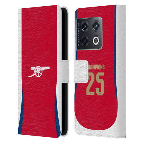 Arsenal FC 2025 Women's Champions Home Leather Book Wallet Case Cover For OnePlus 10 Pro