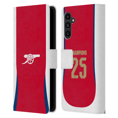 Arsenal FC 2025 Women's Champions Home Leather Book Wallet Case Cover For Samsung Galaxy A13 5G (2021)