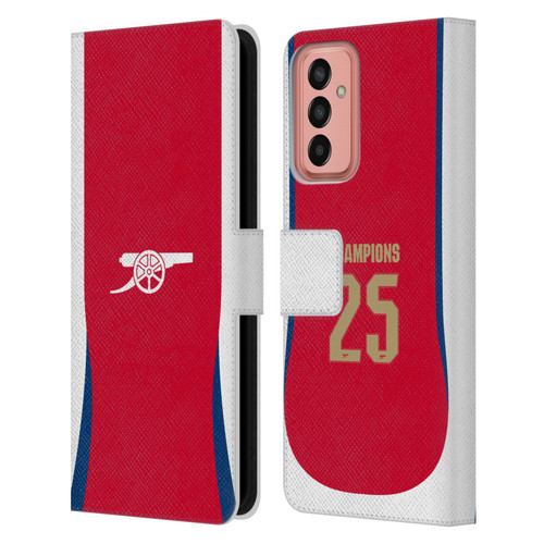 Arsenal FC 2025 Women's Champions Home Leather Book Wallet Case Cover For Samsung Galaxy M13 (2022)