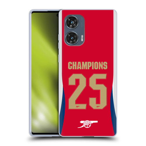 Arsenal FC 2025 Women's Champions Home Soft Gel Case for Motorola Edge 50 Fusion