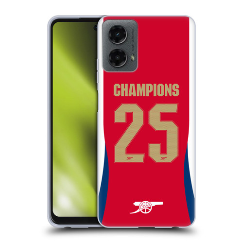 Arsenal FC 2025 Women's Champions Home Soft Gel Case for Motorola Moto G (2024)