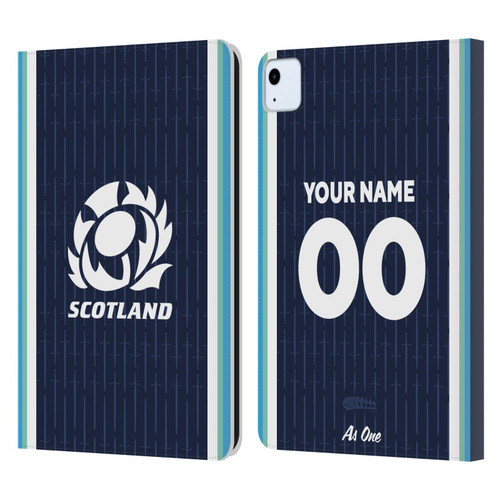 Custom Customised Personalised Scotland Rugby 2024/25 Kit Home Leather Book Wallet Case Cover For Apple iPad Air 11 2020/2022/2024/2025