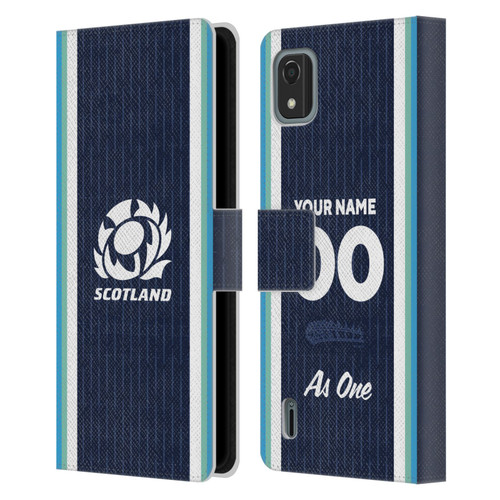 Custom Customised Personalised Scotland Rugby 2024/25 Kit Home Leather Book Wallet Case Cover For Nokia C2 2nd Edition