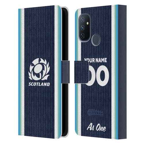 Custom Customised Personalised Scotland Rugby 2024/25 Kit Home Leather Book Wallet Case Cover For OnePlus Nord N100
