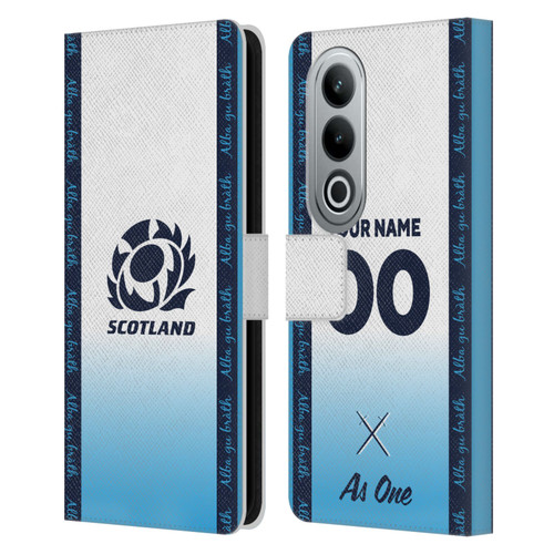 Custom Customised Personalised Scotland Rugby 2024/25 Kit Away Leather Book Wallet Case Cover For OPPO OnePlus Ace 3V 5G