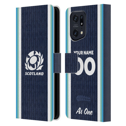 Custom Customised Personalised Scotland Rugby 2024/25 Kit Home Leather Book Wallet Case Cover For OPPO Find X5 Pro
