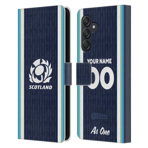 Custom Customised Personalised Scotland Rugby 2024/25 Kit Home Leather Book Wallet Case Cover For Samsung Galaxy M55 5G