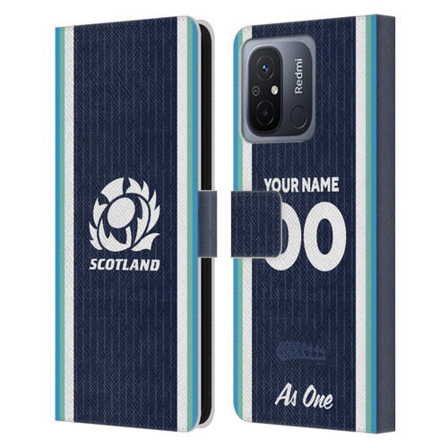 Custom Customised Personalised Scotland Rugby 2024/25 Kit Home Leather Book Wallet Case Cover For Xiaomi Redmi 12C