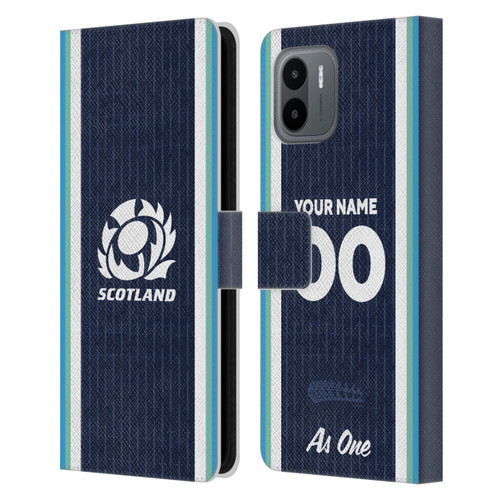 Custom Customised Personalised Scotland Rugby 2024/25 Kit Home Leather Book Wallet Case Cover For Xiaomi Redmi A2