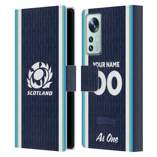Custom Customised Personalised Scotland Rugby 2024/25 Kit Home Leather Book Wallet Case Cover For Xiaomi 12