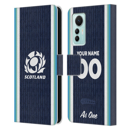 Custom Customised Personalised Scotland Rugby 2024/25 Kit Home Leather Book Wallet Case Cover For Xiaomi 12 Lite