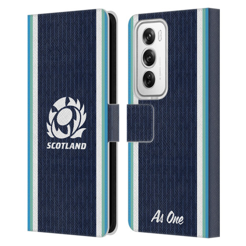 Scotland Rugby 2024/25 Crest Kit Home Leather Book Wallet Case Cover For OPPO Reno12 Pro 5G