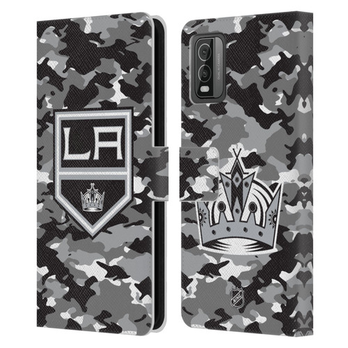 NHL Los Angeles Kings Camouflage Leather Book Wallet Case Cover For Nokia C210
