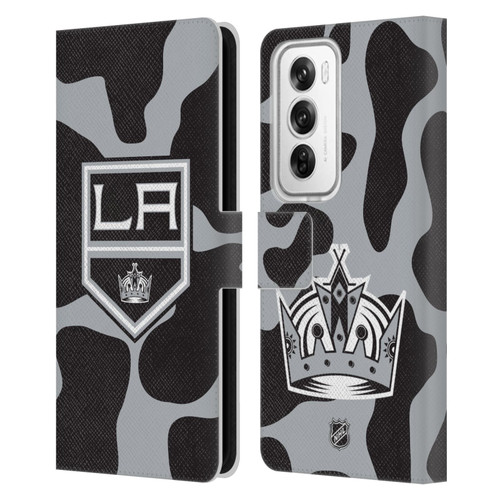 NHL Los Angeles Kings Cow Pattern Leather Book Wallet Case Cover For OPPO Reno12 Pro 5G NHL Los Angeles Kings Cow Pattern Leather Book Wallet Case Cover For OPPO Reno12 Pro 5G