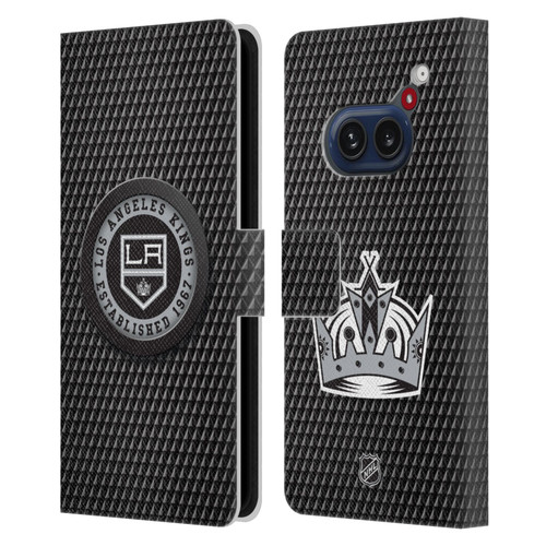 NHL Los Angeles Kings Puck Texture Leather Book Wallet Case Cover For Nothing Phone (2a)