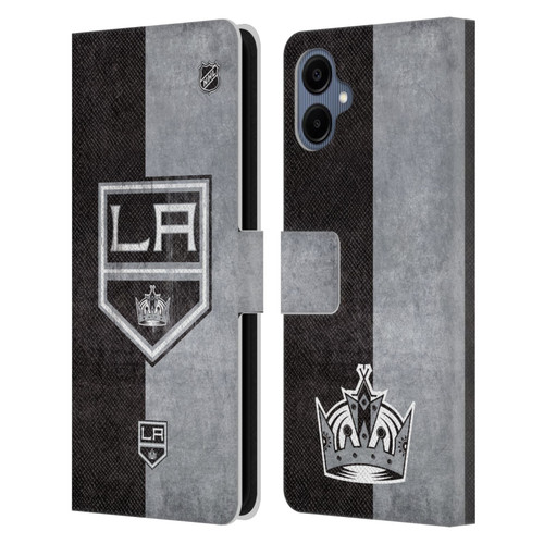 NHL Los Angeles Kings Half Distressed Leather Book Wallet Case Cover For Samsung Galaxy A06 4G