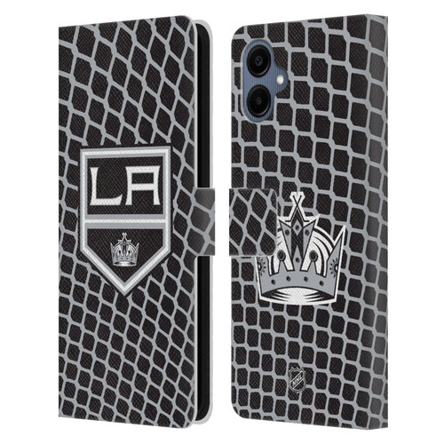 NHL Los Angeles Kings Net Pattern Leather Book Wallet Case Cover For Samsung Galaxy A06 4G