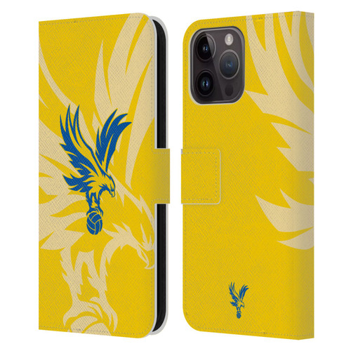 Crystal Palace FC 2024/25 Crest Kit Away Leather Book Wallet Case Cover For Apple iPhone 15 Pro Max