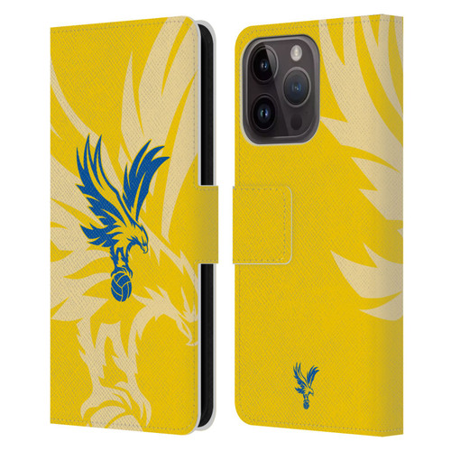 Crystal Palace FC 2024/25 Crest Kit Away Leather Book Wallet Case Cover For Apple iPhone 15 Pro