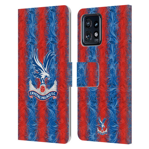 Crystal Palace FC 2024/25 Crest Kit Home Leather Book Wallet Case Cover For Motorola Moto Edge 40 Pro/Plus 2023