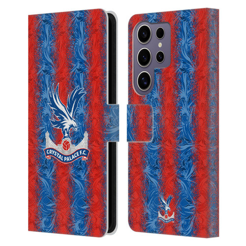 Crystal Palace FC 2024/25 Crest Kit Home Leather Book Wallet Case Cover For Samsung Galaxy S25 Ultra