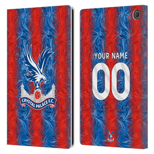 Custom Customised Personalised Crystal Palace Football Club 2024/25 Kit Home Leather Book Wallet Case Cover For Amazon Fire Max 11 2023