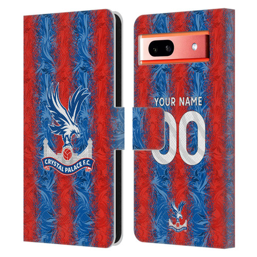 Custom Customised Personalised Crystal Palace Football Club 2024/25 Kit Home Leather Book Wallet Case Cover For Google Pixel 7a Custom Customised Personalised Crystal Palace Football Club 2024/25 Kit Home Leather Book Wallet Case Cover For Google Pixel 7a