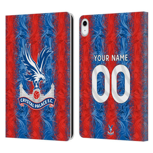 Custom Customised Personalised Crystal Palace Football Club 2024/25 Kit Home Leather Book Wallet Case Cover For Apple iPad 10.9 2022/2025