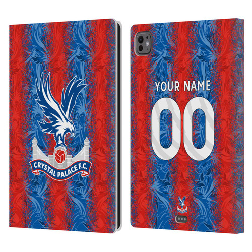Custom Customised Personalised Crystal Palace Football Club 2024/25 Kit Home Leather Book Wallet Case Cover For Apple iPad Pro 11 M4 2024