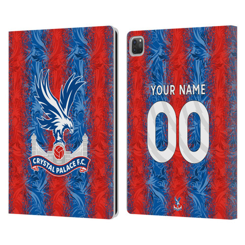 Custom Customised Personalised Crystal Palace Football Club 2024/25 Kit Home Leather Book Wallet Case Cover For Apple iPad Pro 12.9 2020/2021/2022
