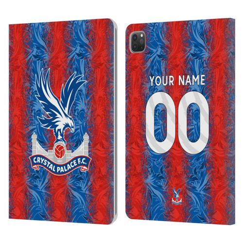 Custom Customised Personalised Crystal Palace Football Club 2024/25 Kit Home Leather Book Wallet Case Cover For Apple iPad Pro 11 2020 / 2021 / 2022