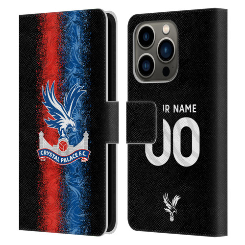 Custom Customised Personalised Crystal Palace Football Club 2024/25 Kit Third Leather Book Wallet Case Cover For Apple iPhone 14 Pro