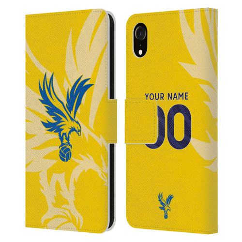 Custom Customised Personalised Crystal Palace Football Club 2024/25 Kit Away Leather Book Wallet Case Cover For Apple iPhone XR