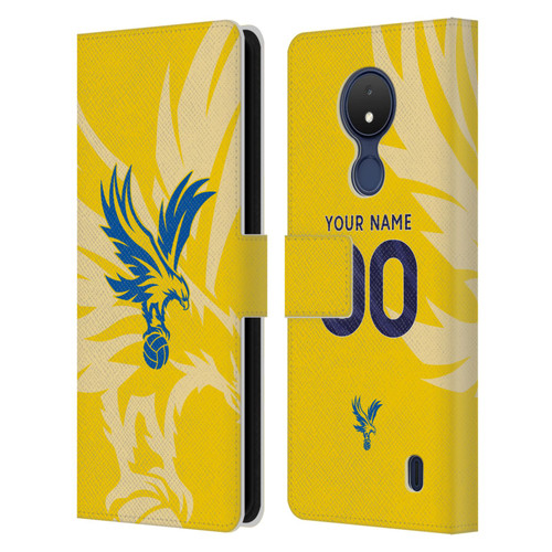 Custom Customised Personalised Crystal Palace Football Club 2024/25 Kit Away Leather Book Wallet Case Cover For Nokia C21