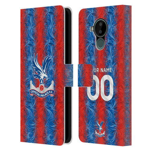 Custom Customised Personalised Crystal Palace Football Club 2024/25 Kit Home Leather Book Wallet Case Cover For Nokia C30