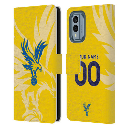 Custom Customised Personalised Crystal Palace Football Club 2024/25 Kit Away Leather Book Wallet Case Cover For Nokia X30