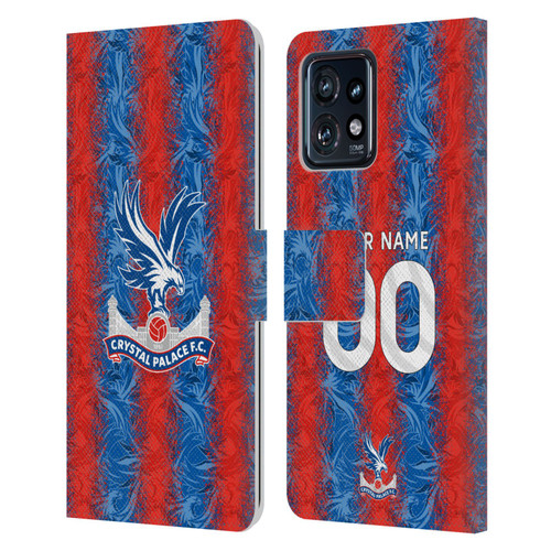 Custom Customised Personalised Crystal Palace Football Club 2024/25 Kit Home Leather Book Wallet Case Cover For Motorola Moto Edge 40 Pro/Plus 2023