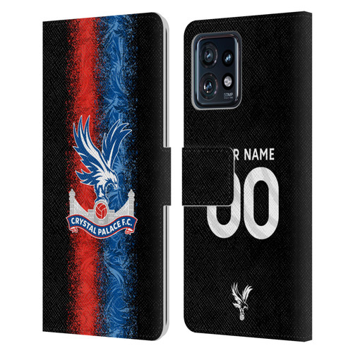 Custom Customised Personalised Crystal Palace Football Club 2024/25 Kit Third Leather Book Wallet Case Cover For Motorola Moto Edge 40 Pro/Plus 2023