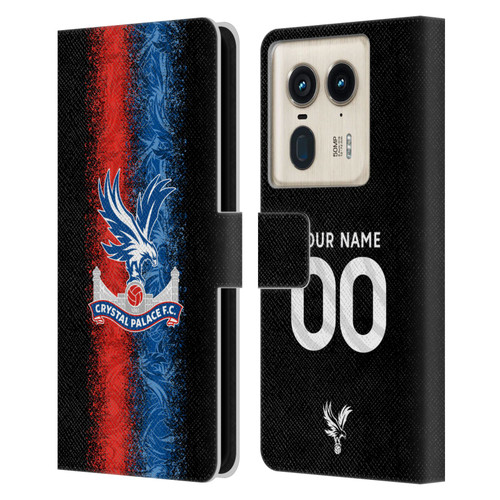 Custom Customised Personalised Crystal Palace Football Club 2024/25 Kit Third Leather Book Wallet Case Cover For Motorola Edge 50 Ultra/X50 Ultra