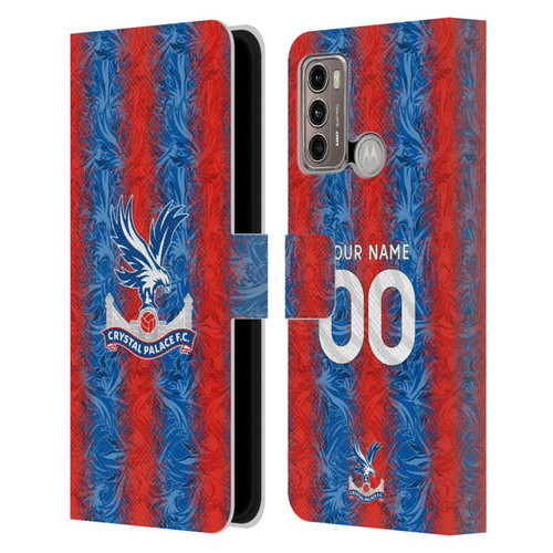 Custom Customised Personalised Crystal Palace Football Club 2024/25 Kit Home Leather Book Wallet Case Cover For Motorola Moto G60 / Moto G40 Fusion