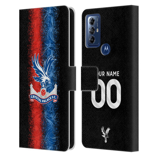 Custom Customised Personalised Crystal Palace Football Club 2024/25 Kit Third Leather Book Wallet Case Cover For Motorola Moto G Play (2023)