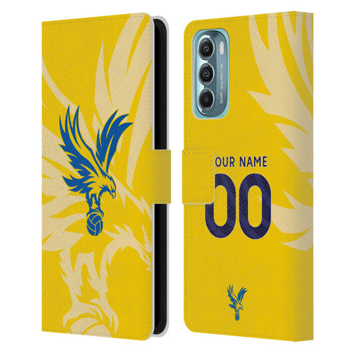 Custom Customised Personalised Crystal Palace Football Club 2024/25 Kit Away Leather Book Wallet Case Cover For Motorola Moto G Stylus 5G (2022)