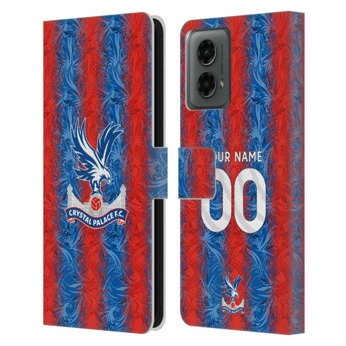Custom Customised Personalised Crystal Palace Football Club 2024/25 Kit Home Leather Book Wallet Case Cover For Motorola Moto G (2024)